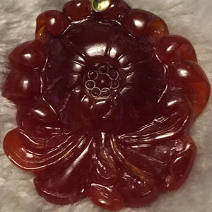Red Jade Pandant-14Kt